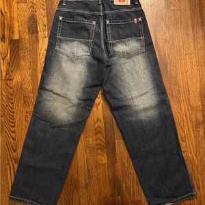 South Pole red tab dark wash denim Y2K jeans size 32